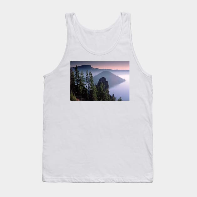 Wizard Island In The Center Of Crater Lake Crater Lake National Park Tank Top by AinisticGina